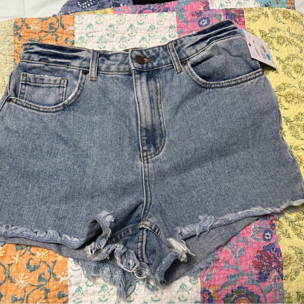 O'Neill Light Blue Distressed Jean Shorts
